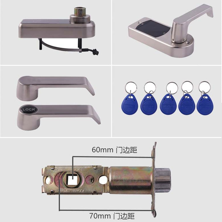 OS8818 Contraseña + Llave + Tarjeta de sensor Cerradura de puerta electrónica de aleación de zinc Pantalla táctil Cerradura de código electrónico, OS8818