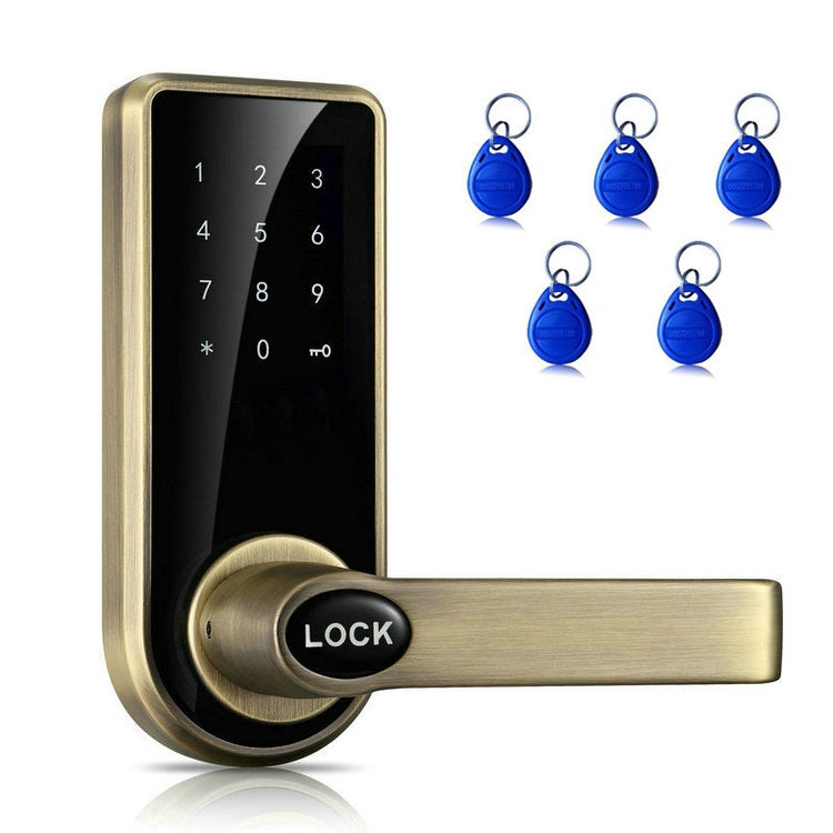 Contraseña + llave + tarjeta de Sensor aleación de Zinc cerradura de puerta electrónica de bronce rojo pantalla táctil cerradura de código electrónico, OS8818-JS, OS8818-QGT Bronze, OS8818-HGT Red Bronze