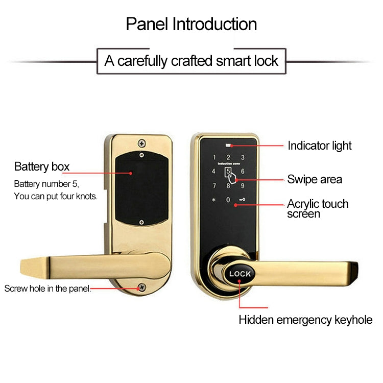 Contraseña + llave + tarjeta de Sensor aleación de Zinc cerradura de puerta electrónica de bronce rojo pantalla táctil cerradura de código electrónico, OS8818-JS, OS8818-QGT Bronze, OS8818-HGT Red Bronze