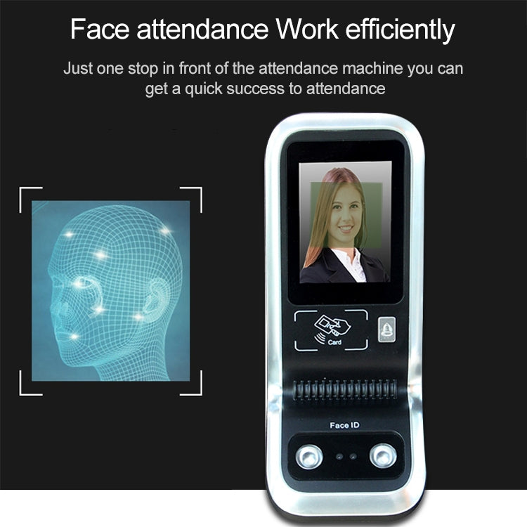 Realand TF01 Máquina de asistencia de tiempo de huella digital facial con pantalla táctil TFT de 2,8 pulgadas, TF01