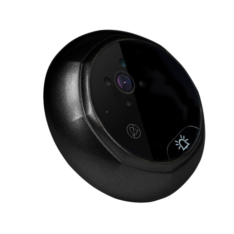 Danmini W5 Pantalla de 2.4 pulgadas Cámara de seguridad de 2.0MP Timbre con visor de mirilla sin molestias, compatible con tarjeta TF / Visión nocturna / Grabación de video, W5