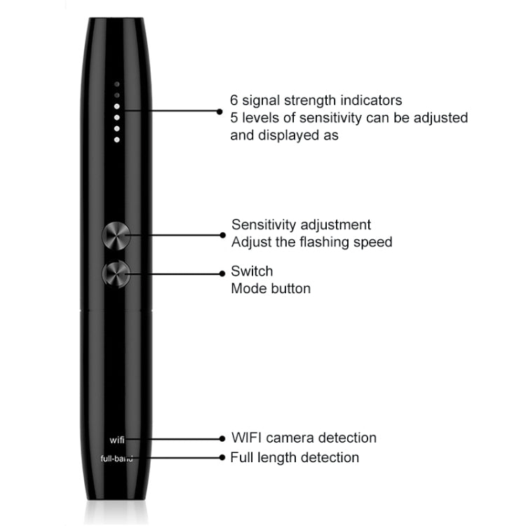 Detector de lente de cámara IR WT09, dispositivo de detección de señal inalámbrica, Detector de radiofrecuencia con Radar GPS antiseguimiento