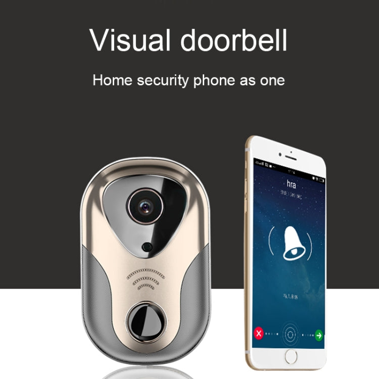 Timbre de intercomunicación HD de red 163Eye L1-NJ Smart Visual WIFI 1.3MP, compatible con tarjeta Micro SD y visión nocturna, 163Eye Gold, 163Eye