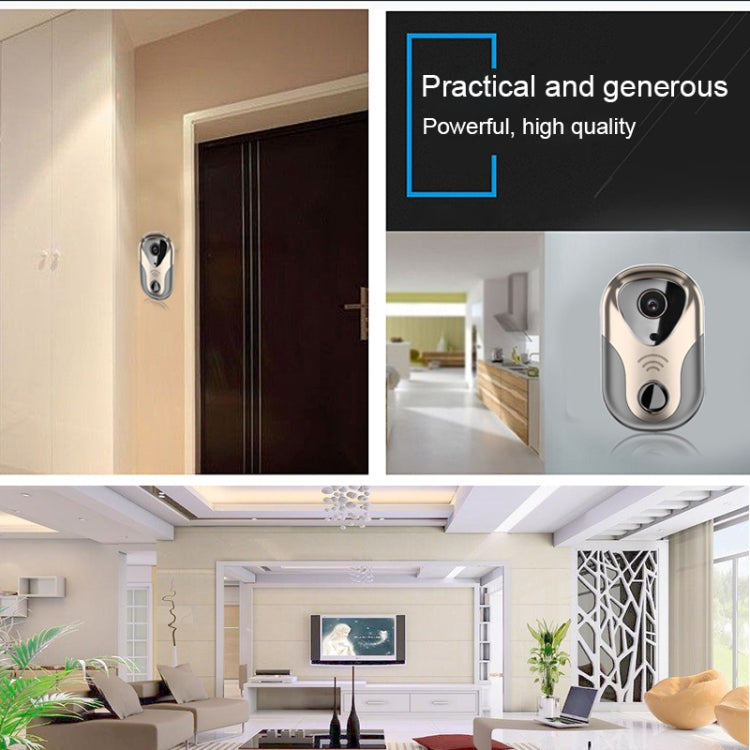 Timbre de intercomunicación HD de red 163Eye L1-NJ Smart Visual WIFI 1.3MP, compatible con tarjeta Micro SD y visión nocturna, 163Eye Gold, 163Eye