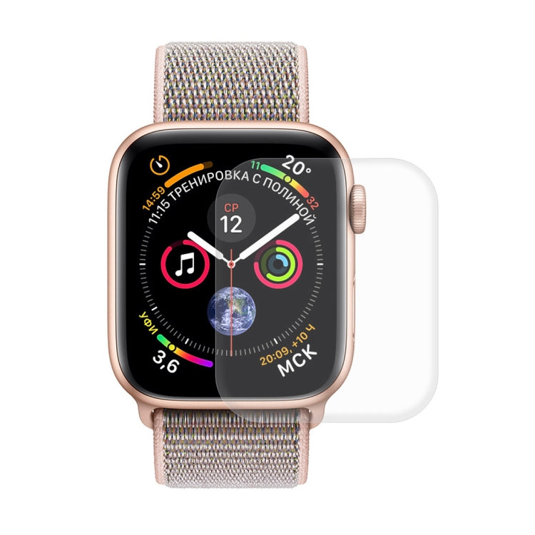 ENKAY Hat-Prince 2 en 1 Carcasa protectora semirrevestida de TPU + Protector de pantalla HD curvo con curvatura por calor PET de pantalla completa 3D para Apple Watch Series 5 y 4 de 40 mm, 40mm