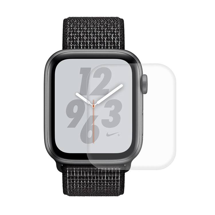 ENKAY Hat-Prince 2 en 1 Carcasa protectora semirrevestida de TPU con textura de fibra de carbono + Protector de pantalla HD curvo con curvatura por calor PET de pantalla completa 3D para Apple Watch Series 5 y 4 de 40 mm                                ...