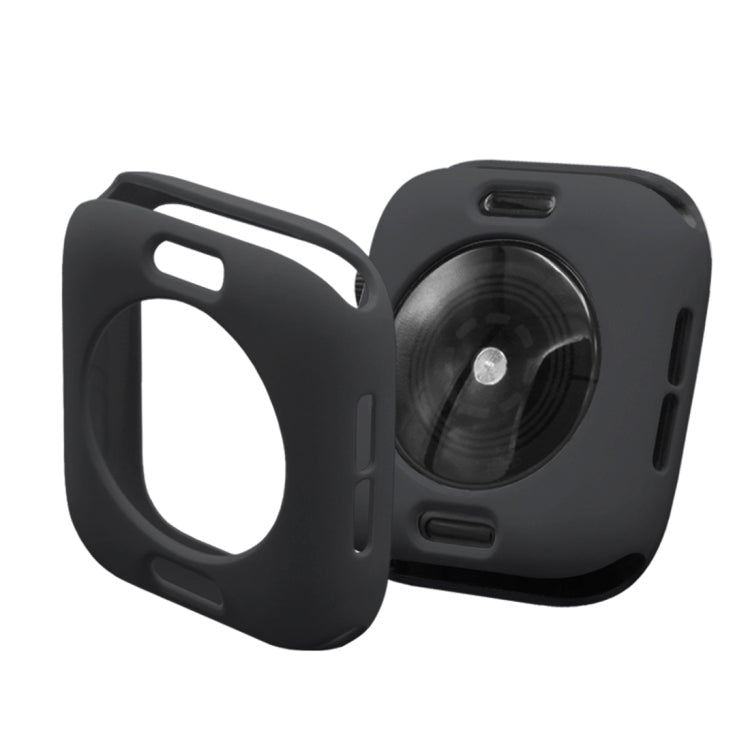 ENKAY Hat-Prince 2 en 1 Carcasa protectora semirrevestida de TPU + Protector de pantalla HD curvo con curvatura por calor PET de pantalla completa 3D para Apple Watch Series 5 y 4 de 44 mm, For Apple Watch Series 6 / 5 / 4 / Watch SE 44mm