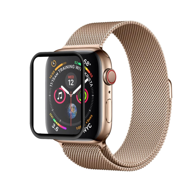 2 PCS ENKAY Hat-Prince 3D Pantalla completa PET + 3D Pantalla completa Galvanoplastia PET Curvo Heat Bending HD Protector de pantalla para Apple Watch Series 4 44 mm, For Apple Watch Series 6 / 5 / 4 / Watch SE 44mm