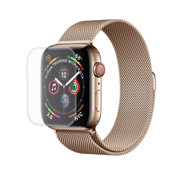 2 PCS ENKAY Hat-Prince 3D Pantalla completa PET + 3D Pantalla completa Galvanoplastia PET Curvo Heat Bending HD Protector de pantalla para Apple Watch Series 4 44 mm, For Apple Watch Series 6 / 5 / 4 / Watch SE 44mm