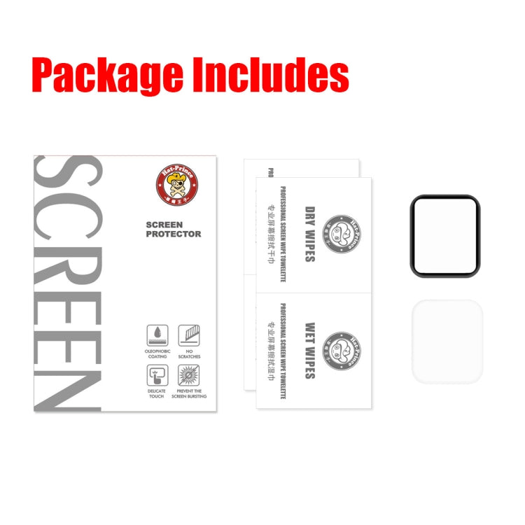 2 PCS ENKAY Hat-Prince 3D Pantalla completa PET + 3D Pantalla completa Galvanoplastia PET Curvo Heat Bending HD Protector de pantalla para Apple Watch Series 4 44 mm, For Apple Watch Series 6 / 5 / 4 / Watch SE 44mm