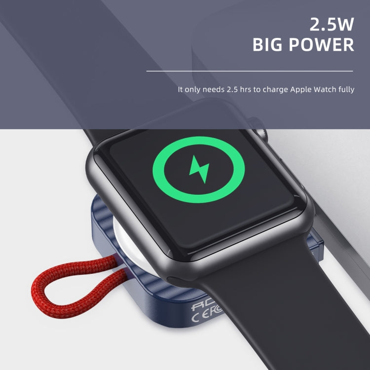 Cargador inalámbrico magnético portátil ROCK W26 para Apple Watch, W26 USB Interface