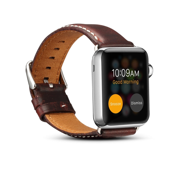 Denior Correa de reloj retro de cera de aceite para Apple Watch Series 7 45 mm / 6 y SE y 5 y 4 44 mm / 3 y 2 y 1 42 mm