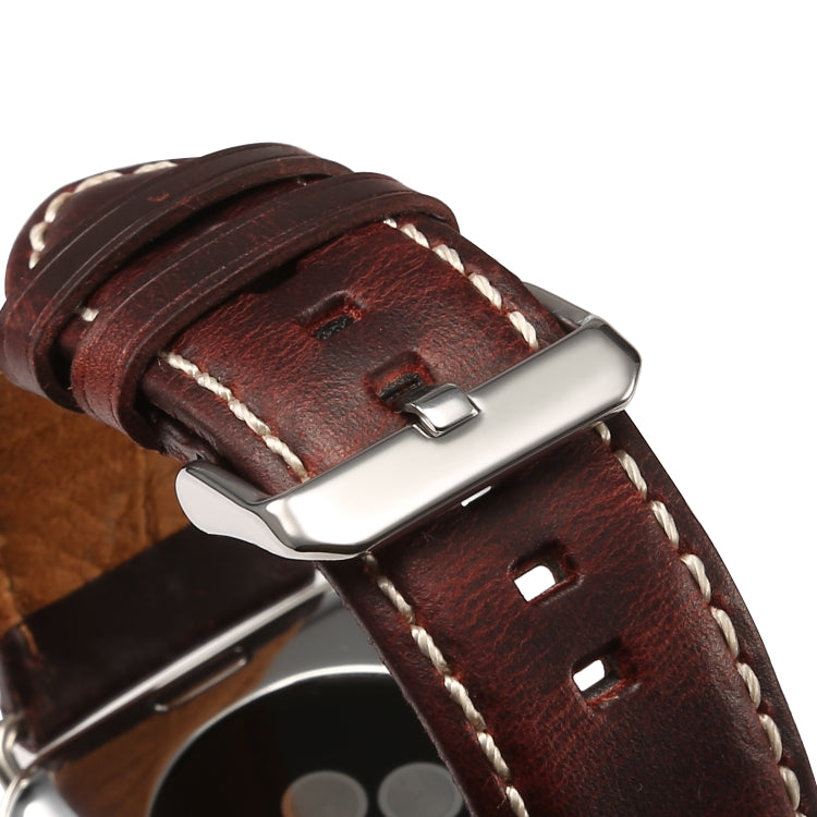 Denior Correa de reloj retro de cera de aceite para Apple Watch Series 7 45 mm / 6 y SE y 5 y 4 44 mm / 3 y 2 y 1 42 mm