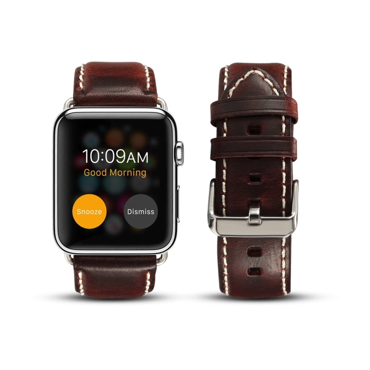 Denior Correa de reloj retro de cera de aceite para Apple Watch Series 8 y 7 41 mm / SE 2 y 6 y SE y 5 y 4 40 mm / 3 y 2 y 1 38 mm