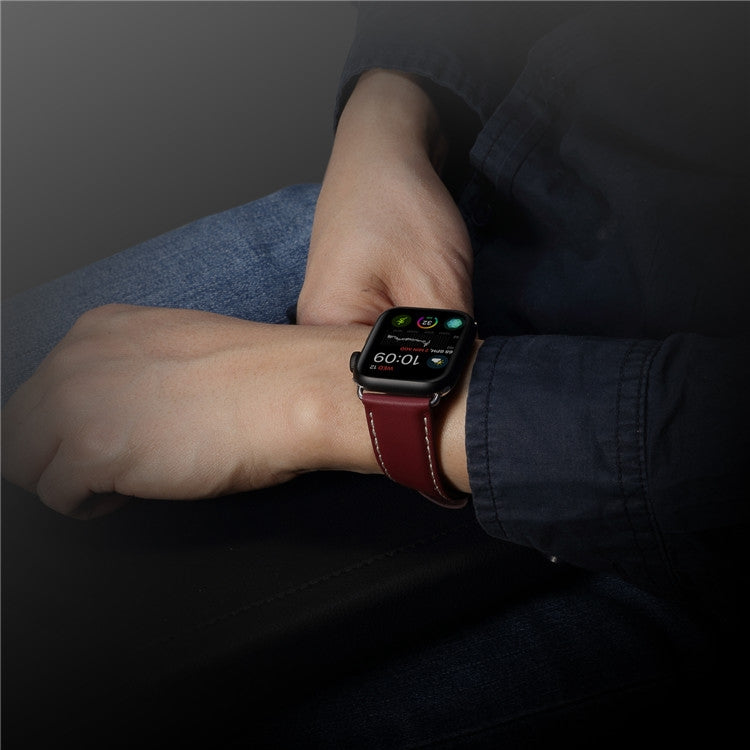 Denior Environmental Luxury Car Watch Correa de reloj de cuero para Apple Watch Ultra 49 mm / Series 8 y 7 45 mm / SE 2, 6, SE y 5 y 4 44 mm / 3, 2 y 1 42 mm