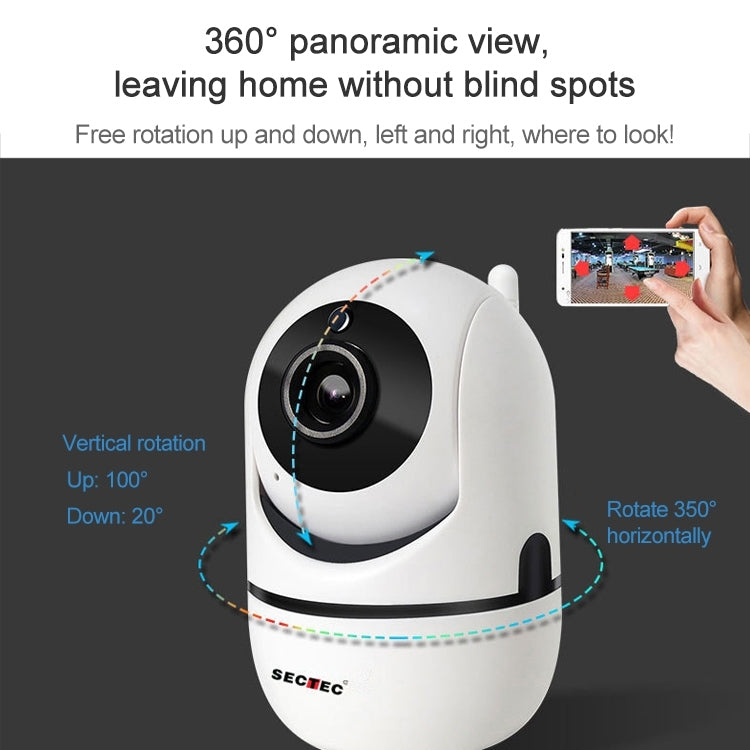 SECTEC IL-HIP291-2M-AI Monitor de seguimiento inteligente Teléfono móvil Red inalámbrica remota Cámara Wifi Almacenamiento en la nube Cámara de red con cabezal móvil inteligente, White