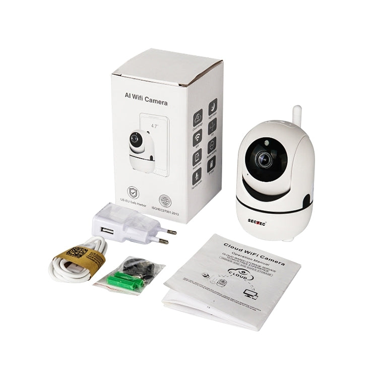 SECTEC IL-HIP291-2M-AI Monitor de seguimiento inteligente Teléfono móvil Red inalámbrica remota Cámara Wifi Almacenamiento en la nube Cámara de red con cabezal móvil inteligente, White