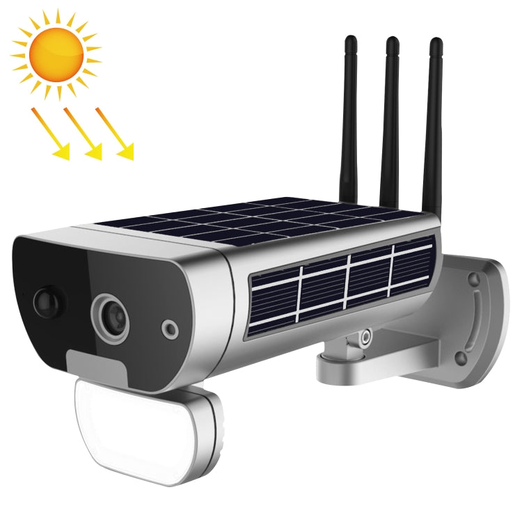 T8 1080P Full HD Batería solar Ultra baja potencia Sonido Luz Alarma Cámara de red, Soporte Detección de movimiento, Visión nocturna, Audio bidireccional, Tarjeta TF, T8