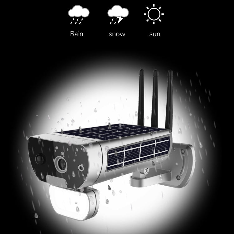 T8 1080P Full HD Batería solar Ultra baja potencia Sonido Luz Alarma Cámara de red, Soporte Detección de movimiento, Visión nocturna, Audio bidireccional, Tarjeta TF, T8