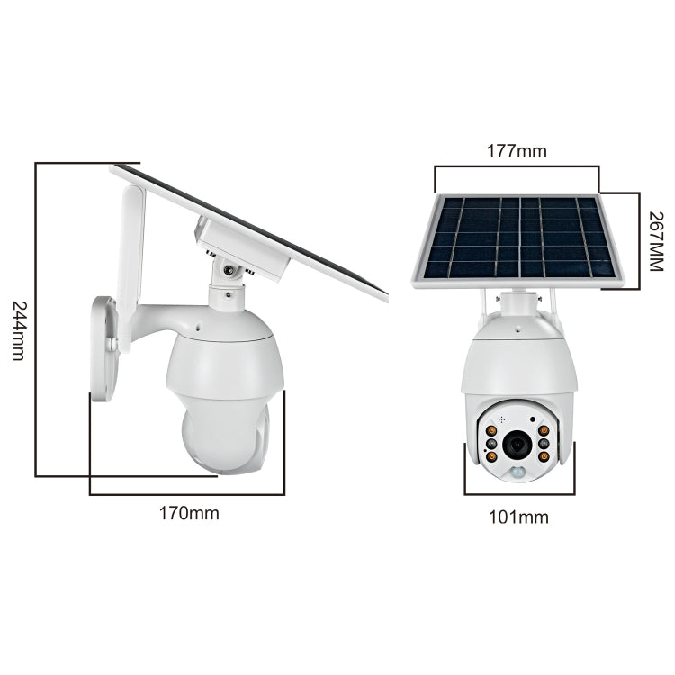 T16 1080P Full HD 4G (versión de la UE) Cámara de monitoreo de red con energía solar, soporte PIR + alarma de radar, visión nocturna, audio bidireccional, tarjeta TF, 4G (EU Version)