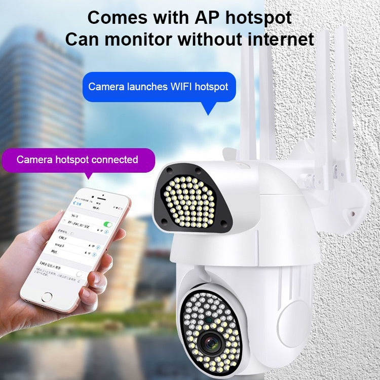Cámara de vigilancia de alta definición QX37 1080P WiFi cámara domo para exteriores, compatible con visión nocturna y detección de movimiento y voz bidireccional, QX37