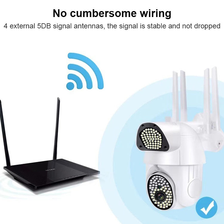 Cámara de vigilancia de alta definición QX37 1080P WiFi cámara domo para exteriores, compatible con visión nocturna y detección de movimiento y voz bidireccional, QX37