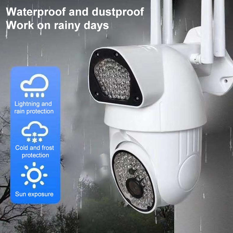 Cámara de vigilancia de alta definición QX37 1080P WiFi cámara domo para exteriores, compatible con visión nocturna y detección de movimiento y voz bidireccional, QX37