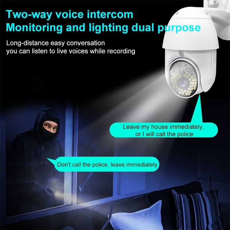 Cámara de vigilancia de alta definición QX38 1080P WiFi cámara domo para exteriores, compatible con visión nocturna y detección de movimiento y voz bidireccional, QX38