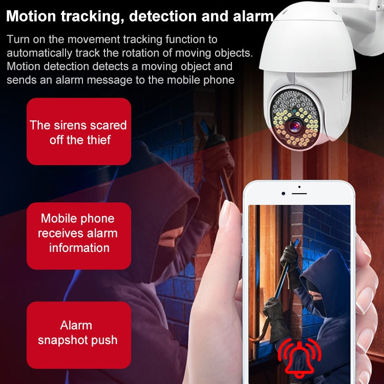 Cámara de vigilancia de alta definición QX38 1080P WiFi cámara domo para exteriores, compatible con visión nocturna y detección de movimiento y voz bidireccional, QX38