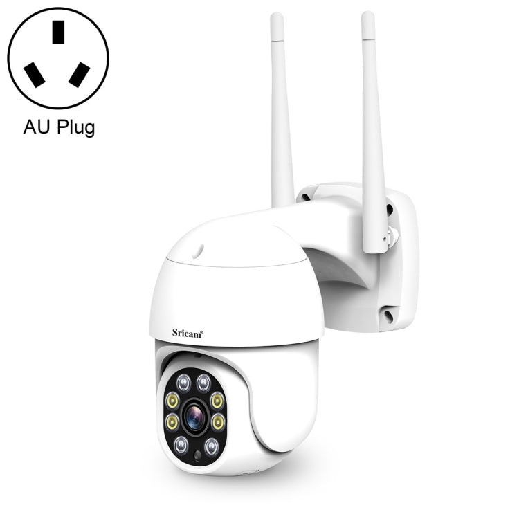 Cámara PTZ para exteriores Sricam SP028 1080P HD, compatible con audio bidireccional / detección de movimiento / detección de humanoides / visión nocturna en color / tarjeta TF, enchufe de EE. UU., SP028 AU Plug, SP028 EU Plug, SP028 UK Plug           ...