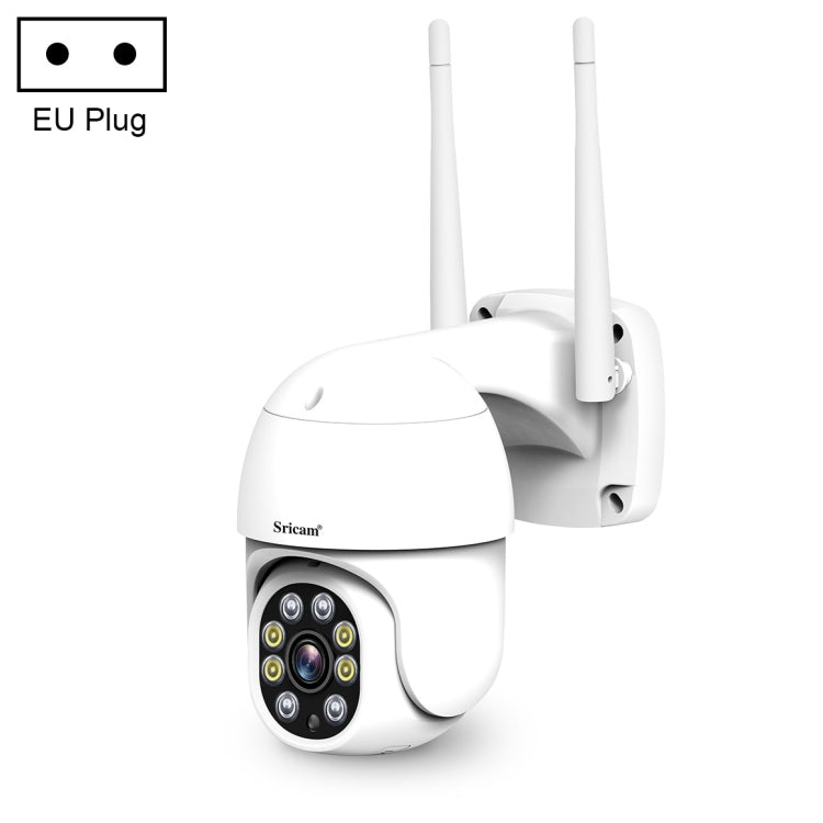 Cámara PTZ para exteriores Sricam SP028 1080P HD, compatible con audio bidireccional / detección de movimiento / detección de humanoides / visión nocturna en color / tarjeta TF, enchufe de EE. UU., SP028 AU Plug, SP028 EU Plug, SP028 UK Plug           ...