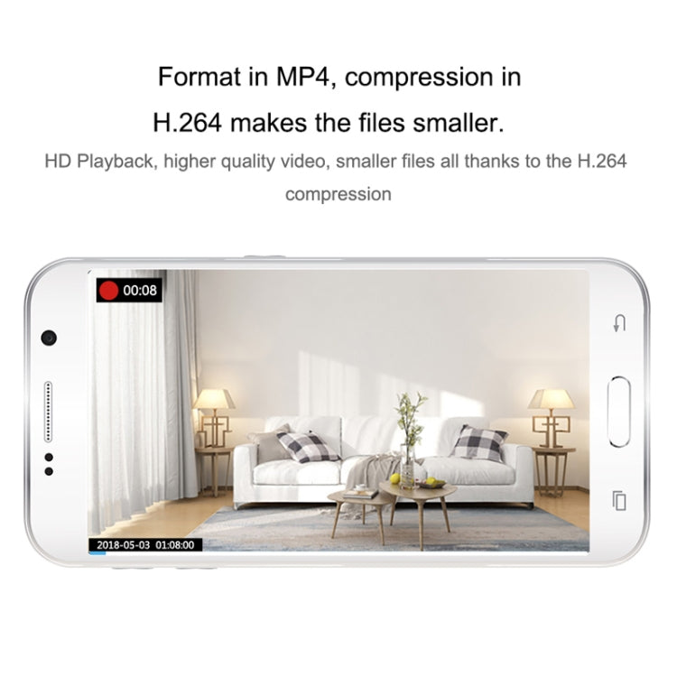 CAMSOY C9 HD 1280 x 720P Cámara de vigilancia inteligente portátil WiFi inalámbrica gran angular de 70 grados, compatible con visión derecha infrarroja y detección de movimiento Alarma y grabación en bucle y captura temporizada, C9