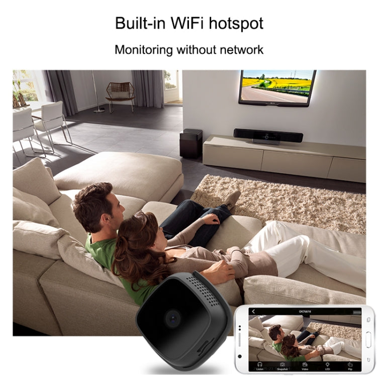 CAMSOY C9 HD 1280 x 720P Cámara de vigilancia inteligente portátil WiFi inalámbrica gran angular de 70 grados, compatible con visión derecha infrarroja y detección de movimiento Alarma y grabación en bucle y captura temporizada, C9