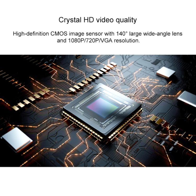CAMSOY S8 HD 1280 x 720P Cámara de vigilancia inteligente WiFi inalámbrica gran angular de 140 grados, compatible con visión derecha automática fotosensible, detección de movimiento y grabación en bucle, S8