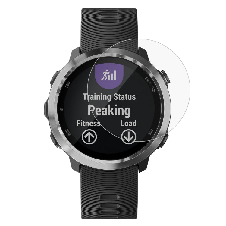 ENKAY Hat-Prince para Garmin Forerunner 645 0,2 mm 9H Dureza superficial 2.15D Protector de pantalla de vidrio templado con borde curvo