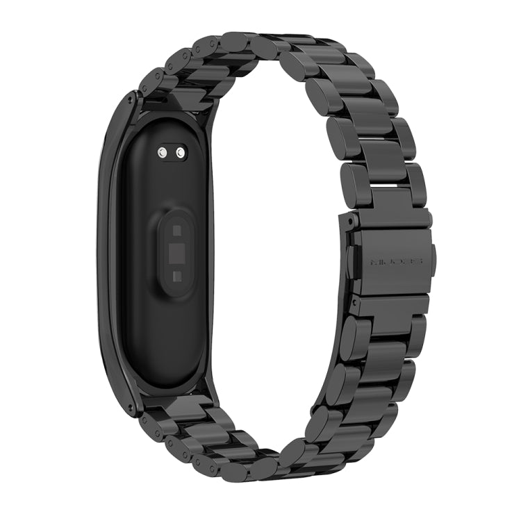 Mijobs Correa de reloj de metal de acero inoxidable para Xiaomi Mi Band 3, 4, 5 y 6