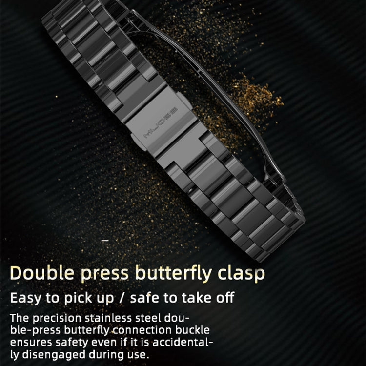 Mijobs Correa de reloj de metal de acero inoxidable para Xiaomi Mi Band 3, 4, 5 y 6