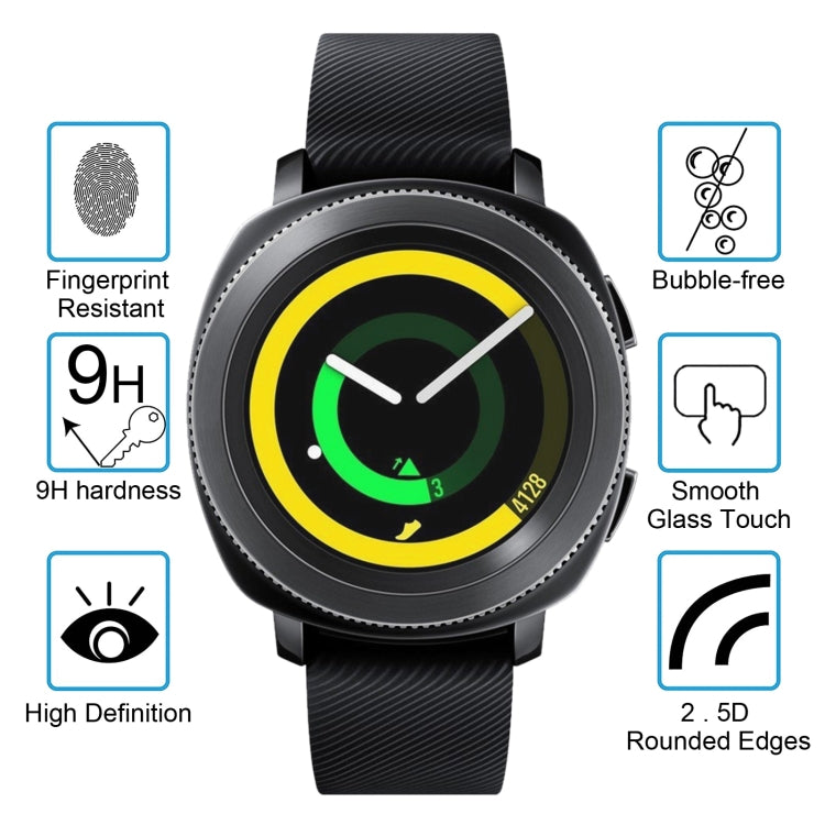ENKAY Hat-Prince para Samsung Gear Sport Smart Watch 0,2 mm 9H Dureza superficial 2.15D Película de pantalla de vidrio templado a prueba de explosiones, For  Samsung Gear Sport