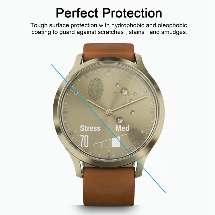 2 uds ENKAY Hat-Prince para reloj inteligente Garmin Vivomove HR 0,2mm 9H dureza superficial 2.15D película de pantalla de vidrio templado a prueba de explosiones, For Garmin Vivomove HR
