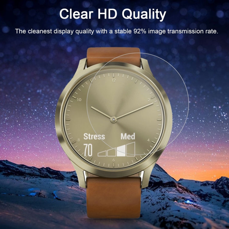 2 uds ENKAY Hat-Prince para reloj inteligente Garmin Vivomove HR 0,2mm 9H dureza superficial 2.15D película de pantalla de vidrio templado a prueba de explosiones, For Garmin Vivomove HR