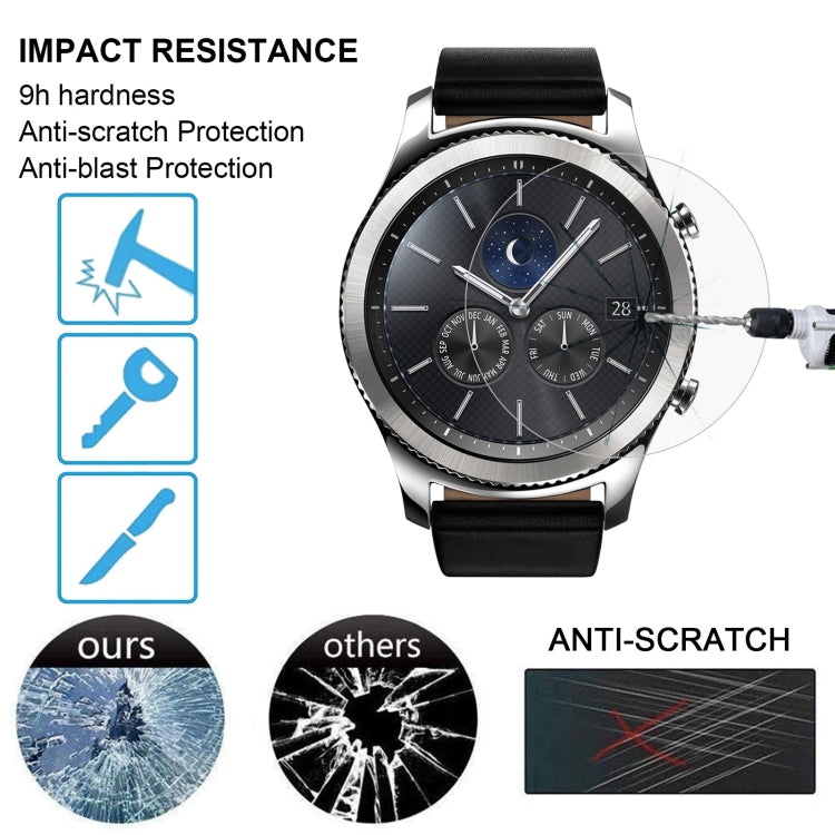 ENKAY Hat-Prince para reloj inteligente Samsung Gear S3 0,2mm 9H dureza superficial 2.15D película de pantalla de vidrio templado a prueba de explosiones