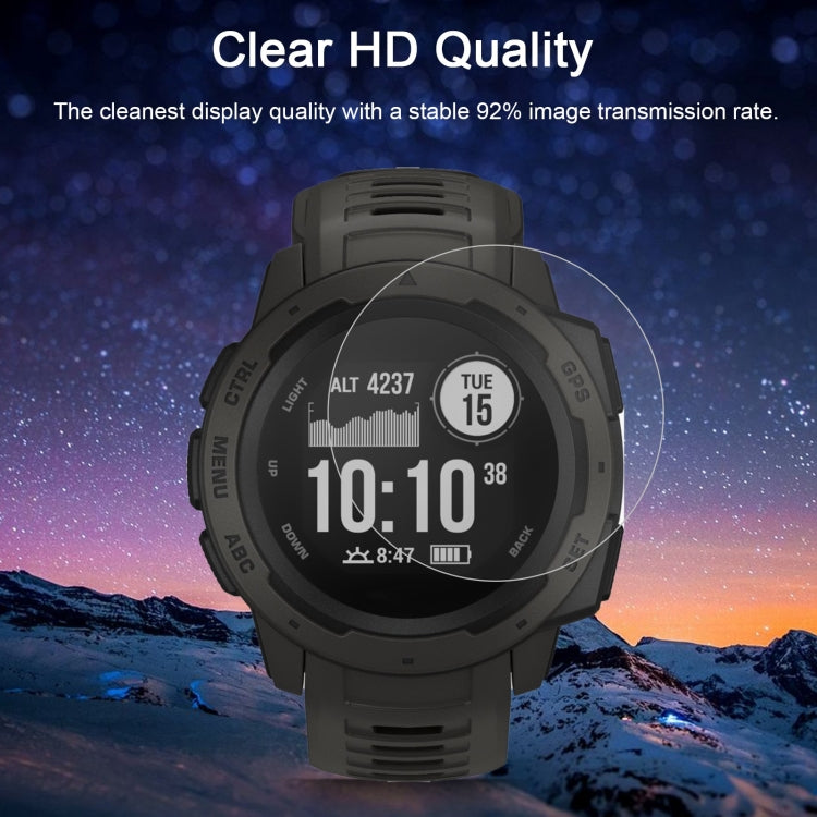 2 PCS ENKAY Hat-Prince 0.2mm 9H 2.15D Película de vidrio templado con borde curvo para reloj deportivo inteligente Garmin Instinct, 2 PCS Garmin Instinct