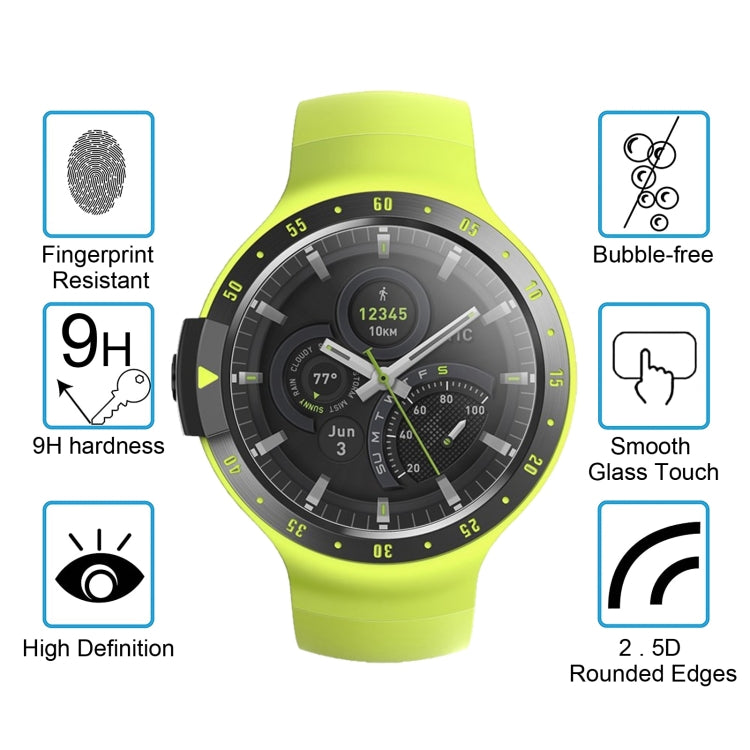 ENKAY Hat-Prince 0,2 mm 9H 2.15D Película de vidrio templado con borde curvo para TicWatch S, TicWatch S