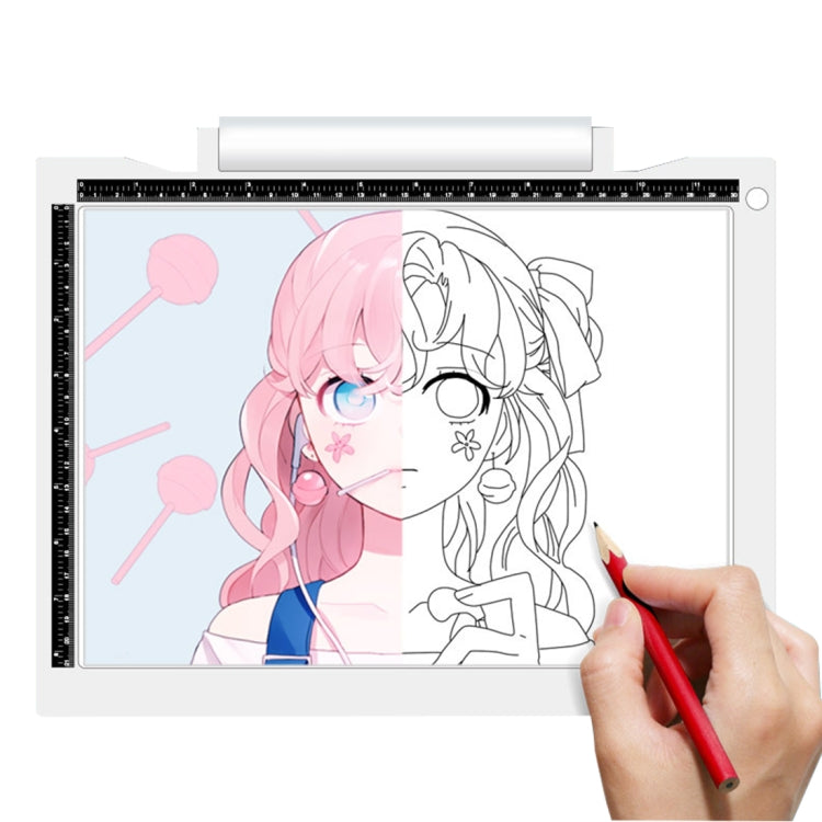A4-19 6.5W Tres niveles de brillo Regulable A4 LED Dibujo Sketchpad Light Pad con cable USB