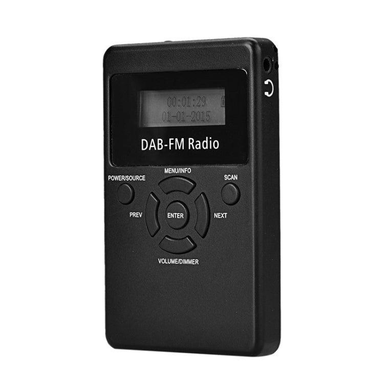 HRD-101 Mini radio digital portátil DAB+FM con cordón y auriculares