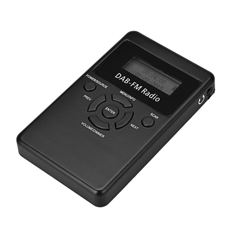 HRD-101 Mini radio digital portátil DAB+FM con cordón y auriculares