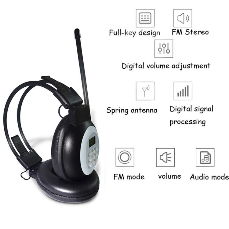 HRD-308S Auriculares portátiles con receptor de radio FM para campus