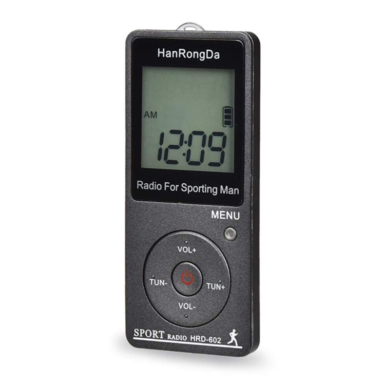 HRD-602 Pantalla digital FM AM Mini radio deportiva con función de conteo de pasos