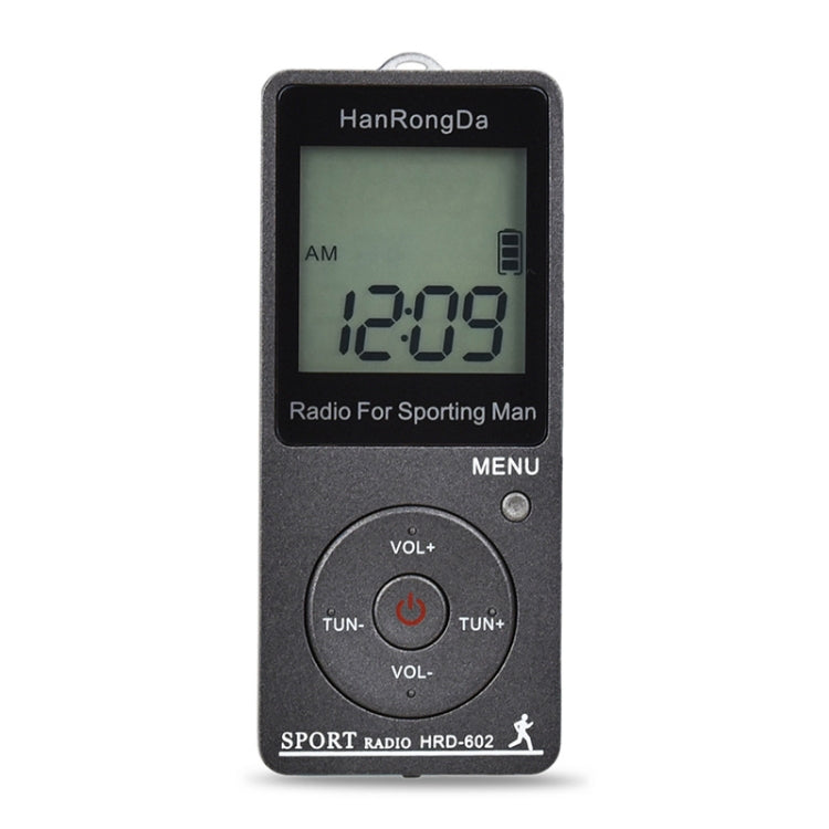 HRD-602 Pantalla digital FM AM Mini radio deportiva con función de conteo de pasos