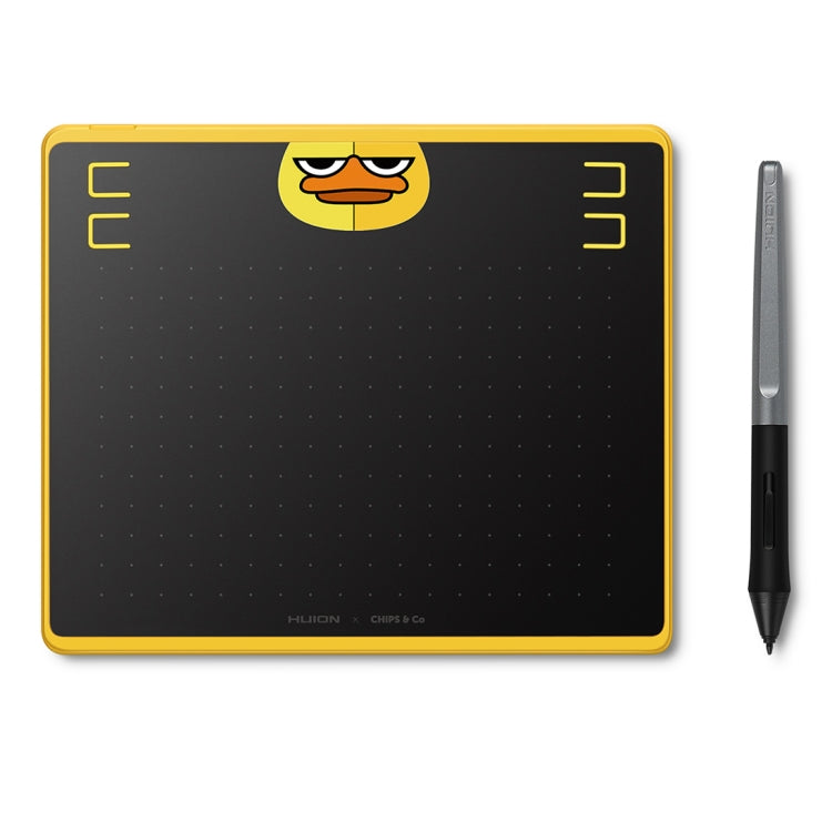 HUION HS64 Chips Edición especial 5080 LPI Tableta de dibujo artístico con bolígrafo sin batería para divertirse, HS64